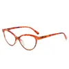 Óculos de Leitura para PC Cor Tartaruga Armação Oval Cat-Eye para Mulheres, Armação Pequena, Podem Ser Personalizados com Lentes de Alta Graduação, Óculos com Filtro de Luz Azul, Cat-Eye Dobrável