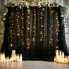 Envio Transfronteiriço de 2 Peças de Decorações de Véu de Noiva com Luzes de Fio para Montagem de Cenário de Sessão de Fotos de Festa de Aniversário