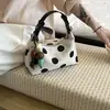 Bolso de mano de lunares de moda estilo francés, nuevo diseño de nicho coreano para el verano de 2026, bolso de hombro cruzado tipo almohada