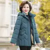 Abrigo de algodón talla grande para mujeres de mediana edad y mayores, ropa de invierno para madres, ropa engrosada para personas mayores, abrigo de algodón de invierno para abuelas de 60-70 años