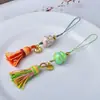 Novo Pingente de Cabacinha com Franja em Laca Degradê Estilo Chinês, Cordão Trançado à Mão para Celular, Acessório de Bolsa em Brocado Song Tradicional