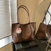 Bolsa Tote de Grande Capacidade para Mulheres, Adequada para o Dia a Dia, Nova Moda Vintage Outono e Inverno 2026, Bolsa de Ombro com Toque de Luxo, Bolsa de Braço