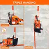 Soporte Transfronterizo para Motosierra 10 pulgadas Resistente Soporte de Pared para Motosierra Gancho de Acero para Motosierra Adecuado para Estante de Almacenamiento de Garaje