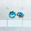 Pendientes de Aleación de Titanio Astmf-136 con Borde Dentado y Circonita G23 Titanio Rosca Interna Cabezal de Joyería para Pendientes