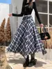Falda Plisada Retro Irregular para Mujer Otoño 2026 Nueva Moda Cintura Alta Cubre Cadera Adelgazante Falda Evasé A14452