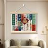 Atrae Riqueza y Tesoro, el Dios de la Riqueza Prefiere los Murales, Paz y Alegría, Pinturas Decorativas de Bendición Abstracta, Pinturas Colgantes Creativas, Pinturas para Colgar en el Estudio