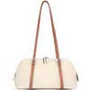 Bolsa Feminina de Couro Genuíno 2026 Novo Estilo Coreano Ins Tendência Bolsa Boston de Ombro Versátil para o Dia a Dia Bolsa Tote de Grande Capacidade