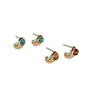 Aretes de Piedra Natural Turquesa para Mujer, Lujo Accesible Sentido de la Moda de Nicho, Aretes Retro Nuevos, Aretes Bai Detallados
