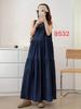 Verano 2025 mezclilla japonesa lavada con costuras sin mangas suelta vestido grande al por mayor moda