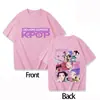Tamanho Europeu Transfronteiriço Novo Filme Kpop Caçador de Demônios Rumi Camiseta de Algodão com Gola Redonda para Pais e Filhos, Meninos, Meninas e Mulheres