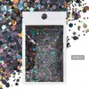 Amazon Polvo Gel Brillantina para Cara Cuerpo Lentejuela Mariposa Estrella de Cinco Puntas Arte de Uñas Lentejuela Resina Manualidades Relleno de Cáñamo Flujo