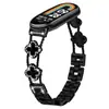 Adecuado para Pulsera Xiaomi 8/9, Correa de Reloj con Incrustaciones de Diamantes de Trébol de Cuatro Hojas, Pulsera de Moda Xiaomi 10 para Mujer