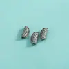 Plata de Ley S925 Flor Lingote Cuentas Sueltas Pulsera Trenzada de Cuerda DIY Hecha a Mano Cuentas