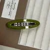 Grampo de Cabelo Versátil Retrô de Acetato Coreano BB Clip Feminino Verão Dopamina Doce Oval para Franja