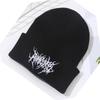 Novo Gorro Tricotado Bordado Punk de Rua Gótico Transfronteiriço Gorro Pulôver Chapéu de Lã Chapéu Quente Masculino e Feminino