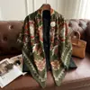 Nuevo Pañuelo de Seda para Primavera y Verano, Estilo Delgado, Bufanda Cuadrada Grande de 130 cm, Pañuelo Decorativo Estampado de Alta Gama, Chal Versátil