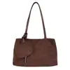 Bolso tote de ante, bolso de hombro y para debajo del brazo, bolso de gran capacidad para mujer, nuevo bolso de moda tipo baguette para el otoño de 2026, bolso de trabajo