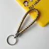 Chaveiro de corda de couro trançado com detalhes chaveiro de casal chaveiro de carro pequeno presente chaveiro colorido atacado