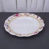 Vajilla de melamina tipo porcelana plato redondo plato corrugado plato de plástico plato de impresión blanca plato de fruta