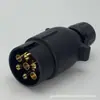 Enchufe de Plástico de 7 Pines Enchufe de 7 Pines Carcasa Plegable de Plástico Conector para Remolque Accesorios para Remolque 12V Estilo Europeo