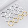 Platino Chapado en Oro de 18 Quilates Plata Gruesa Color Conservante Hueso Aplanado Anillo Cerrado Colgante Accesorios para Joyería DIY