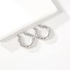 Brincos Estilo Nicho Brincos de Círculo Grande Transfronteiriços com Diamantes Aço Inoxidável Pingente para Celular Pingente Pequenas Joias Fabricante Feminino