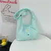 Bolsa Shuai Mijia 2026 Estilo Nuevo de Verano con Lazo de Botón, Encaje Dulce, Alto Valor Estético, Gran Capacidad, Bolsa Estilo Coreano para Mujer