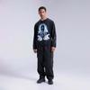 Camiseta de manga larga con estampado hip-hop de algodón puro, estilo retro de moda urbana, para hombre y mujer.