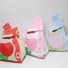 Em estoque Atacado Pêssego Coração Flor Bolsa de Malha Bolsa Feminina de Malha Bolsa de Presente de Mão Bolsa de Malha Bolsa de Presente de Mão