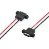 Conector hembra Tipo-C de carga para electrodomésticos pequeños, 2 pines, horizontal, 90 grados, doble oreja de fijación, base lisa, fuente de alimentación para dispositivo