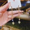 S925 agulha de prata estilo coreano Internet celebridade street shot mesmo estilo corrente amor brincos de cristal orelha feminina tachas temperamento orelha joias em estoque