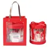 Saco de Presente Balde Transparente de Abraço de Ano Novo Bolsa de Mão Única Bolsa com Janela Caixa de Presente para Assar Caixa de Doces para Casamento Embalagem