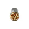 Botella Hexagonal de 70ml, Caramelo Pequeño con Forma de Bollo Botella de Plástico Transparente Sellada con Tapa, Frasco Transparente de Plástico PET de Grado Alimenticio