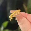 Anillo de Aro Transferencia de Borla para Mujer, Diseño de Nicho de Moda y de Alta Gama, Anillo Abierto Ajustable, Modelo Nuevo de Moda 2026