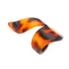 Anillos Geométricos Irregulares Estilo Maillard de Acrílico en Color Café Europeos y Americanos para Mujer, Joyería Transfronteriza Abierta con Estampado de Leopardo