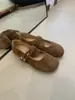 Encuentro Primero Zapatos Planos Mary Jane de Punta Baja Estilo Francés de Temporada, nueva colección otoño 2025, planos exquisitamente elegantes y que estilizan