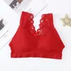 Camisola de Lencería para Mujer Talla Grande Busto Grande con Adorno de Encaje sin Tirantes sin Espalda Anti-exposición Sin Varillas Push-up