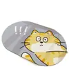 Tapete de Chão Absorvente de Lama de Diatomáceas Gatinho Fofo de Desenho Animado Tapete Antiderrapante para Banheiro Tapete para Porta de Entrada Resistente a Manchas e Desgaste Tapete para Porta