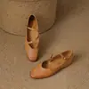 Zapatos Mary Jane retro de estilo francés con correa suave para mujer, zapatos de abuela de suela blanda para primavera y otoño, zapatos planos cómodos y versátiles