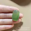 Pingente Cadeado Autêntico de Ágata de Gelo e Jade com Padrão de Nuvem para Casais, Cadeado Auspicioso, Cadeado da Paz, Pingente de Ágata e Jade, Em Estoque para Venda ao Vivo