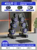Set de Mancuernas Combinación Equipo de Gimnasio Comercial Fijo Juego Completo Uso en Casa para Hombres Acero Puro Recubierto de Goma