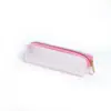 Estuche para lápices con cremallera semitransparente esmerilado de TPU personalizado bolsa de almacenamiento de papelería para estudiantes bolsa para lápices con logotipo impreso personalizado