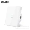 Interruptor de pared táctil negro de 86 estándar francés, panel de vidrio templado empotrado, interruptor de pared para el hogar oculto, venta al por mayor