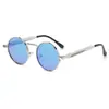 Nuevas gafas de sol retro de montura redonda, estilo europeo y americano, con patillas únicas de resorte, gafas de sol punk metálicas, venta al por mayor desde el fabricante, y disponibles para dropshipping