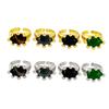 Anel de Pedra Natural Design Feminino Nicho Simples Galvanizado Ouro 18K Ins Anel Estilo Igual 2025 Novo