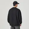 Sudadera Pesada de Cuello Redondo Estilo Minimalista Otoño 2026 para Hombre, Camiseta Base Casual Versátil Holgada de Manga Larga Color Sólido, Moderna