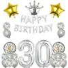Venta Caliente Transfronteriza Set de Globos para Cumpleaños 18/21/30/40/50/60 años Globo de Película de Aluminio de 40 pulgadas Decoración para Fiesta de Cumpleaños