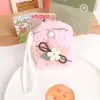 Funda para Auriculares de Lana Rellena de Dibujos Animados Tejida a Mano Funda para Auriculares de Lana Mini Monedero Bolsa de Almacenamiento