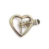 Hebilla de Pin con Forma de Corazón de Aleación de Zinc, Hebilla de Tres Posiciones para Bolsos, Hebilla de Presión de Pin de Corazón de Durazno para Zapatos, Accesorios Decorativos para Zapatos y Ropa