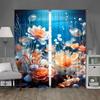 2 Peças cortina de decoração para casa série concha marinha fabricantes fornecem cortina de tecido de impressão digital 3D transfronteiriça tela de janela